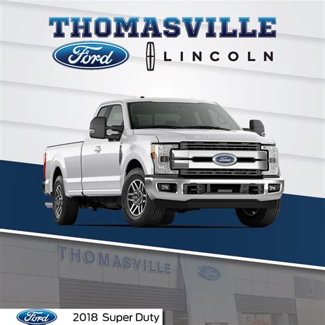 Thomasville ford - Blue 2024 Ford F-350SD 4WD 10-Speed Automatic 7.3L 8-Cylinder PFI *When you purchase a new Ford or Lincoln from Thomasville Ford you will benefit from our 20 Year/200,000 Mile Warranty. Standard on all new, untitled vehicles 0-5,000 miles sold at Thomasville Ford, Our 20 year/200,000 Mile Warranty covers multiple aspects of your vehicle. 
